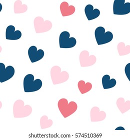 Seamless hearts pattern. Vector repeating texture. Perfect for printing on fabric or paper.