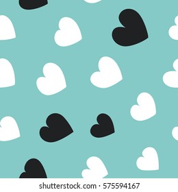 Seamless hearts pattern. Vector repeating texture. Perfect for printing on fabric or paper.