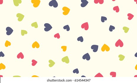 Seamless hearts pattern. Vector repeating texture.
