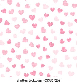 Seamless hearts pattern. Vector repeating texture.