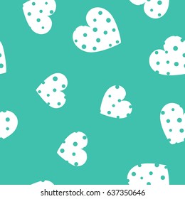 Seamless hearts pattern. Vector repeating texture.