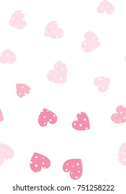 Seamless hearts pattern. Vector repeating texture. Perfect for printing on fabric or paper.