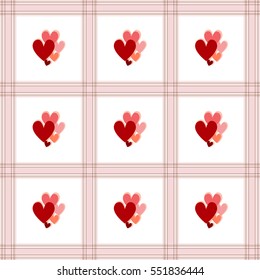 Seamless hearts pattern. Vector use for your design Valentine's day background, textile and paper print, card, poster.