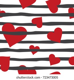 Seamless hearts pattern.Fashion valentine day ornament. seamless love heart pattern