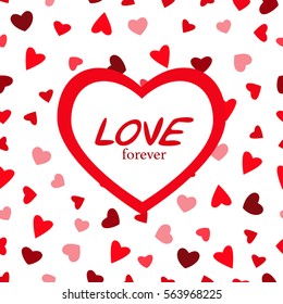 Seamless hearts patterns. Happy valentines days card. 