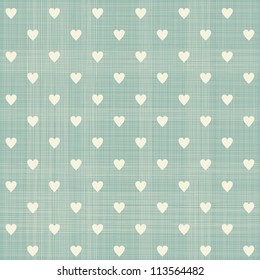 seamless hearts polka dot pattern with retro texture