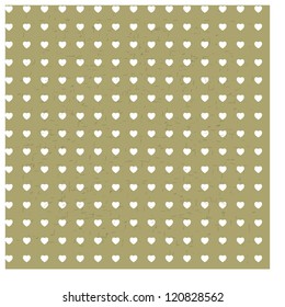 seamless hearts polka dot pattern with retro texture