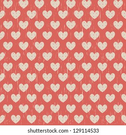 Seamless with hearts. Vector pattern.