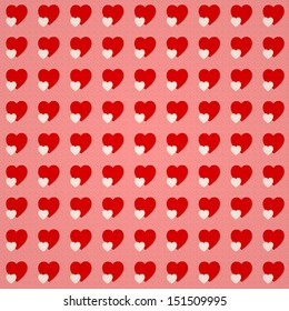 Seamless Hearts Vector Texture