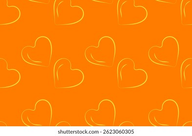 Seamless heart-shaped cookie pattern. Linear style. Vector illustration for design projects