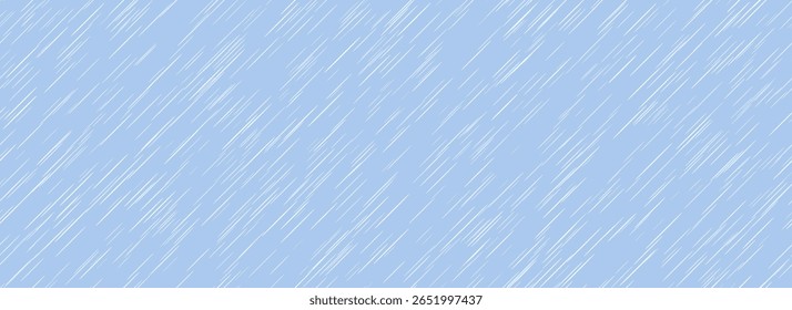 Padrão de chuva pesada sem emenda. Textura de chuva azul. Fundo de queda de água repetida. Papel de parede de precipitação de neve, granizo ou neve. Fundo de chuva diagonal. Ilustração vetorial 