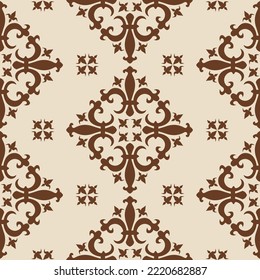 Seamless heraldic background illustration, vector, vintage, classic, retro, traditional, european