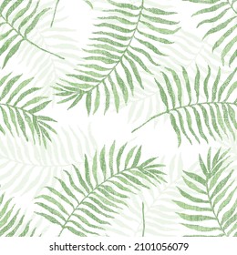 Seamless herbal pattern with leaves. Watercolor illustration. Hand draw painting.Seamless exotic watercolor floral pattern Beautiful pattern green background.