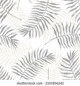 Seamless herbal pattern with leaves. Watercolor illustration. Hand draw painting.Seamless exotic watercolor floral pattern Beautiful pattern black and grey background.