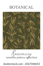 A seamless herbs pattern featuring, ideal for decor and textile design. Graphic pattern for fabric, wallpaper, packaging.