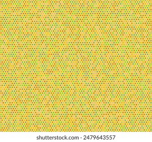 Seamless hexagon background. Rounded hexagons mosaic cells with padding and inner solid cells. Small hexagon shapes. Multiple tones color palette. Seamless pattern. Tileable vector illustration.