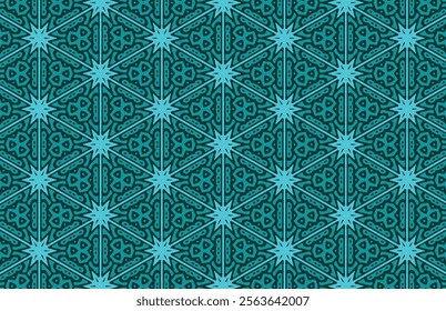Seamless hexagon ethnic design pattern