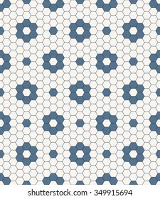 seamless hexagon flower pattern. each detail in separate layer - easy to change.
