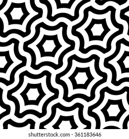 Seamless hexagon flowers vector background pattern tile
