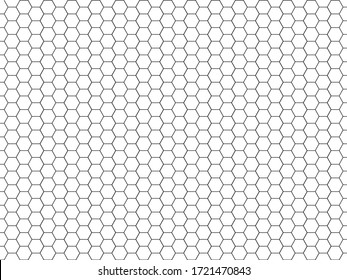 Seamless Hexagon Geometric Pattern in Black and White