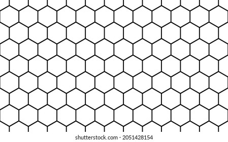 Seamless hexagon grid background. Geometry pattern hexagon. Hexagonal netting. Honeycomb background. Abstract vector background.