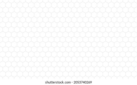 Fondo de cuadrícula de hexágono inoxidable. Patrón de geometría hexágono. Red exagerada. Fondo de abeja. Resumen del fondo vectorial.