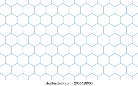 Fondo de cuadrícula de hexágono inoxidable. Patrón de geometría hexágono. Red exagerada. Fondo de abeja. Resumen del fondo vectorial.