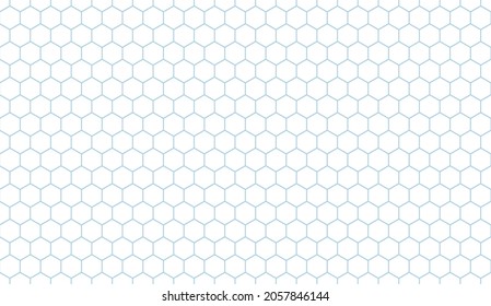 Seamless hexagon grid background. Geometry pattern hexagon. Hexagonal netting. Honeycomb background. Abstract vector background.