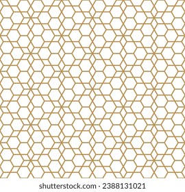 Seamless hexagon pattern in Arabic style