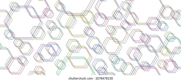 Seamless hexagon pattern for banners, covers, brochures, textiles, textures of simple backgrounds. Flat design.