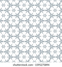 Seamless hexagon pattern. contour shapes. Vector Image 