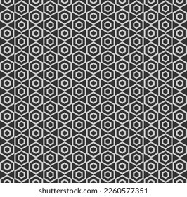Seamless hexagon pattern for interior, wall, room, home, decoration. Geometrical vector pattern.