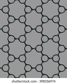 Seamless Hexagon Pattern. Vector Gray Background