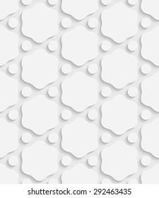 Seamless Hexagon Pattern. Vector Soft Background. Regular White Texture