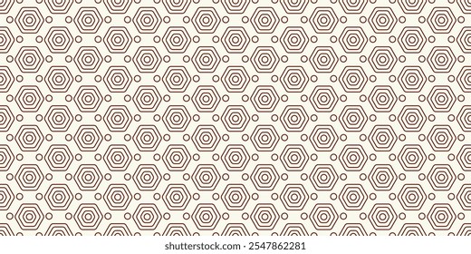 Patrón lineal de forma hexagonal sin costuras. Fondo monocromo. Patrón ornamental geométrico sin fisuras. Repitiendo azulejos hexagonales. Textura de impresión gráfica para el diseño de la tela. VECTOR EPS