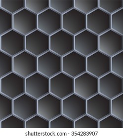 Seamless hexagon vector pattern