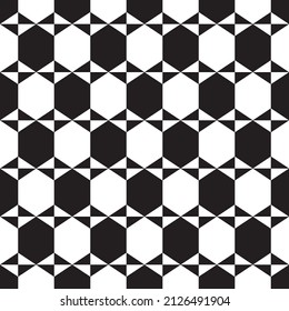 Seamless hexagonal abstract geometric pattern background