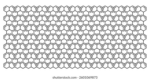 Seamless hexagonal geometric pattern resembling a honeycomb structure. Ideal for backgrounds, textiles, and design projects.