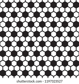 Seamless hexagonal honeycomb pattern texture background. Black and white hexagon pattern.