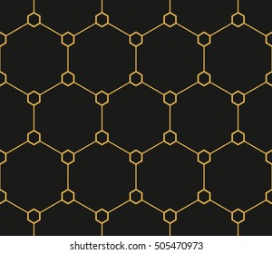 seamless  hexagonal outline grid pattern vector