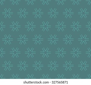 Seamless hexagonal outline triangle stars geometric pattern vector