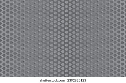 placa de metal perforada hexagonal sin soldadura, ilustración vectorial