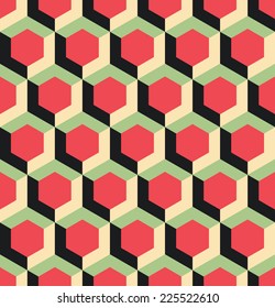 A seamless hexagonal style repeating pattern background