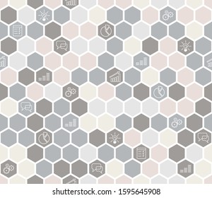 Seamless hexagonal wire mesh structure for financial report covers and final results