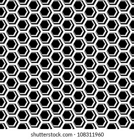 Seamless hexagons cellular texture. Honeycomb motif. Vector art.