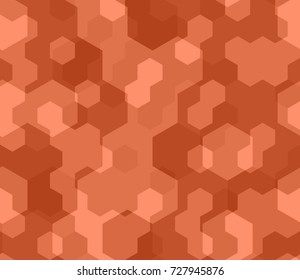 Seamless hexagons pattern in reddish brown from the Flat UI palette