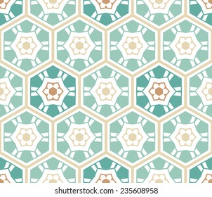 Seamless hexagons pattern. Simple background. Geometric elements. 