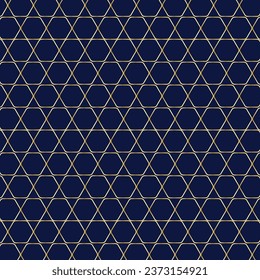 Seamless hexagons pattern, vector illustration. Retro geometric hexagon seamless pattern. 