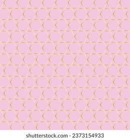 Seamless hexagons pattern, vector illustration. Retro geometric hexagon seamless pattern. 