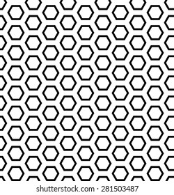 Seamless hexagons texture. Honeycomb pattern. Vector art.